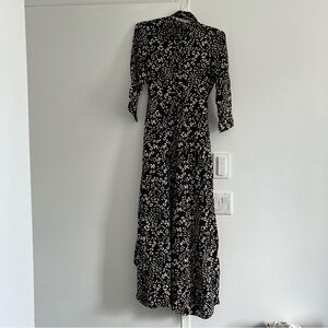 Zara anima cheetah leopard print maxi shirtdress XS